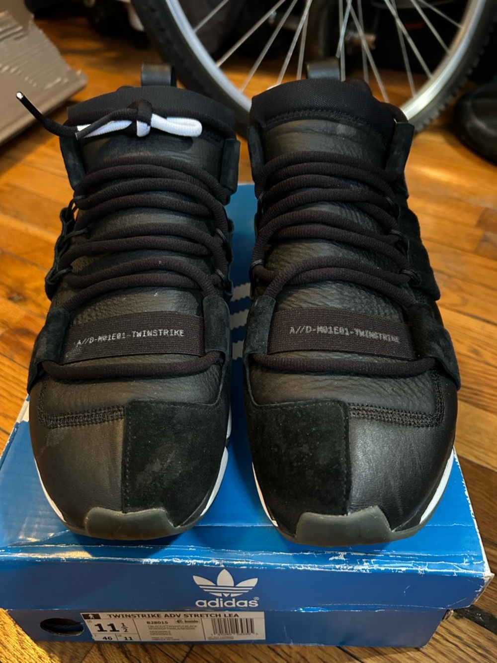 adidas Black Twinstrike ADV Men's Sneakers with White Lace Accent